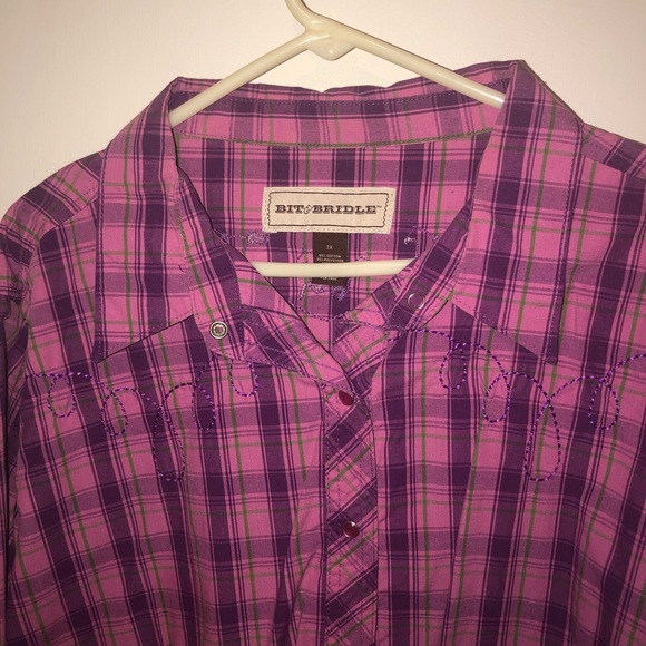 Bit & Bridle, womans 2X, button down - Picture 7 of 8